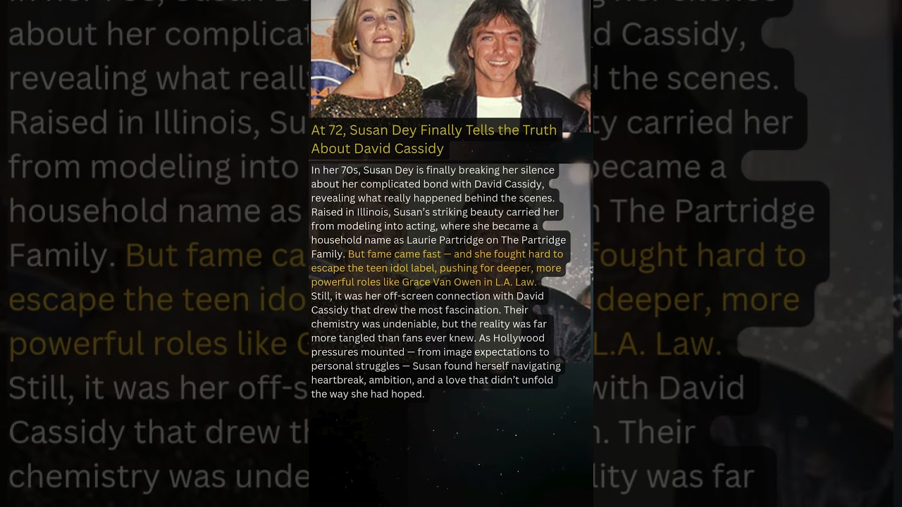 At 72, Susan Dey Finally Breaks Her Silence About David Cassidy #shorts