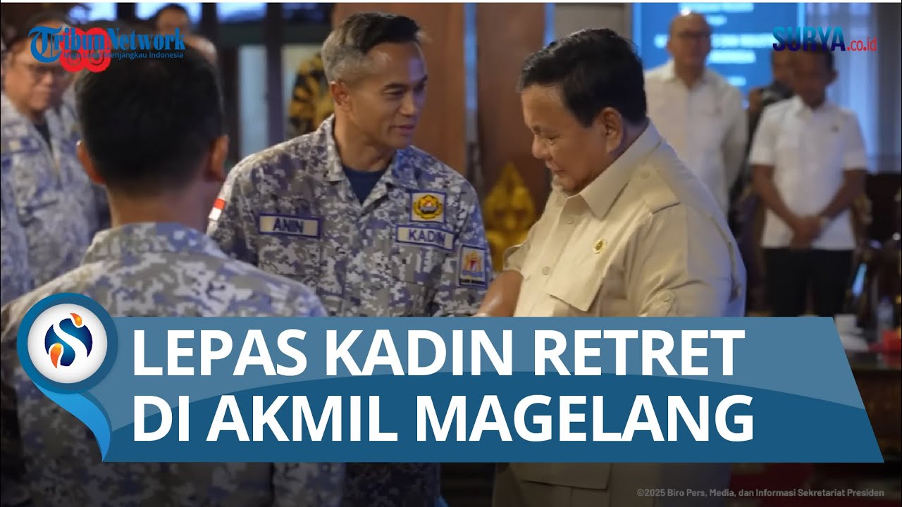 Prabowo Lepas Anggota Kadin Retret di Akmil Magelang