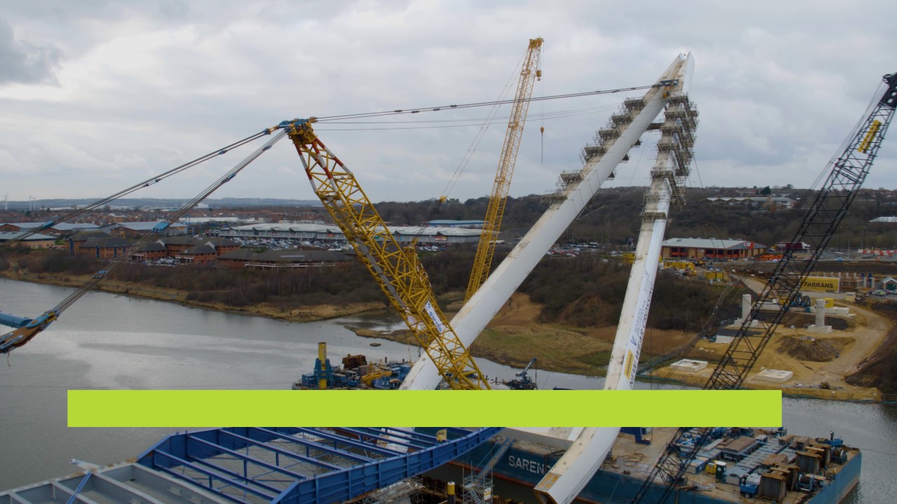 New Wear Crossing - Raising the Pylon - 10/11 Feb 2017