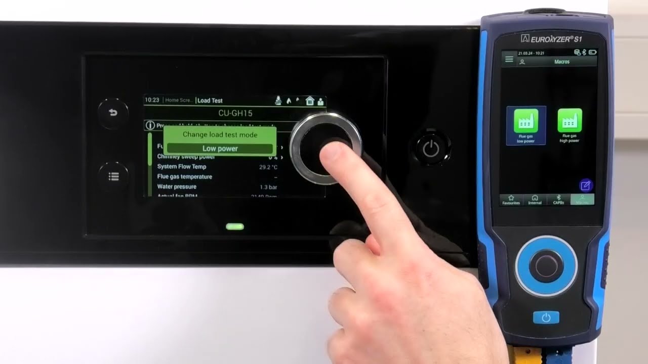 Flue gas measurement in low and high power mode with EUROLYZER S1 Dynamic Agencies