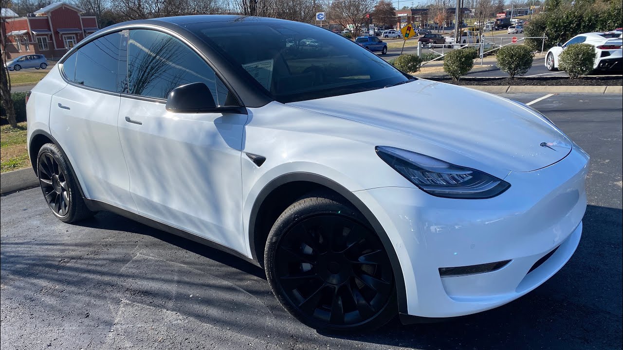 Тест-драйв и обзор Tesla Model Y Long Range 2021 года с видом от первого лица