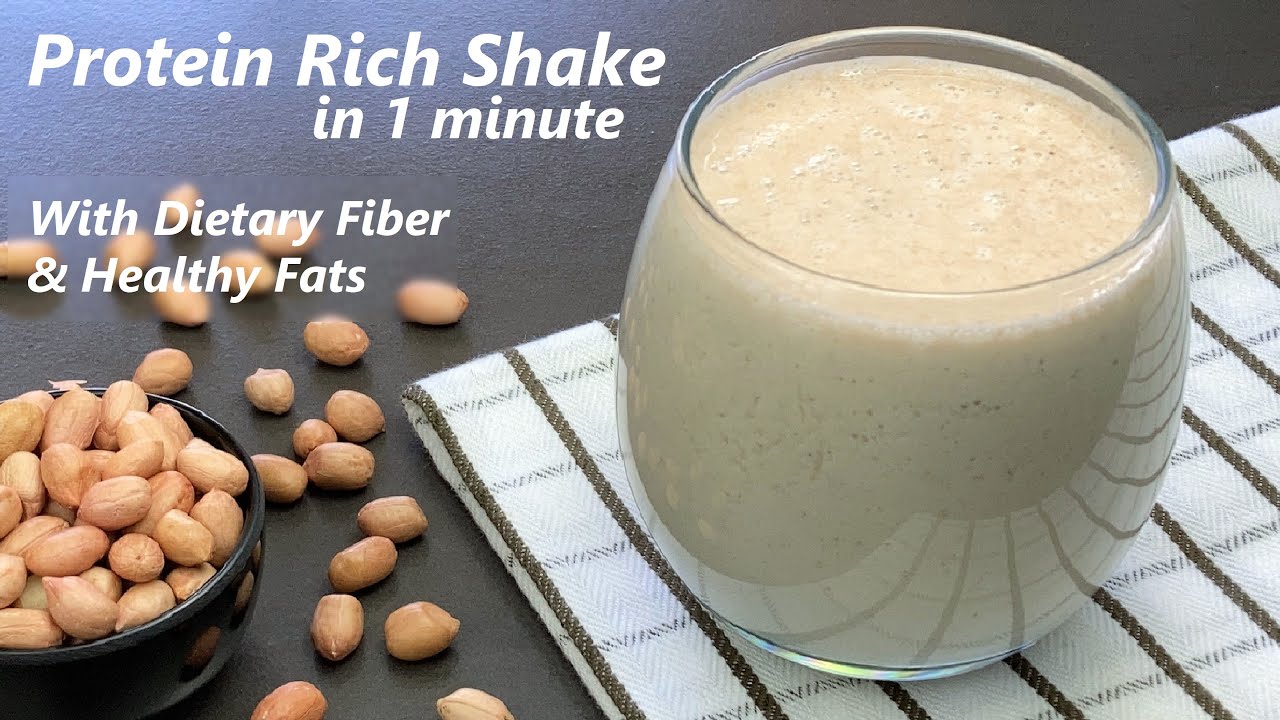 Peanut Milk Shake | 2 Minutes Easy Breakfast Recipe for High Energy