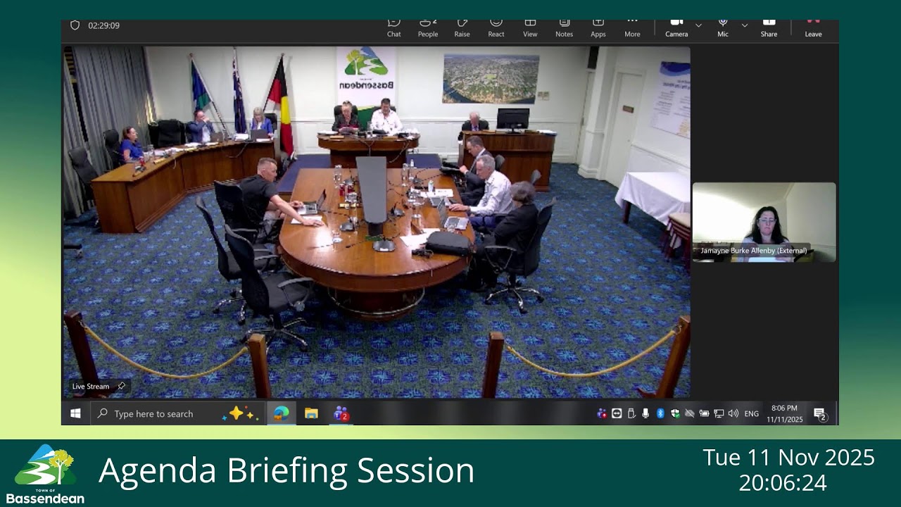 Town of Bassendean Council Briefing Session 11 November 2025