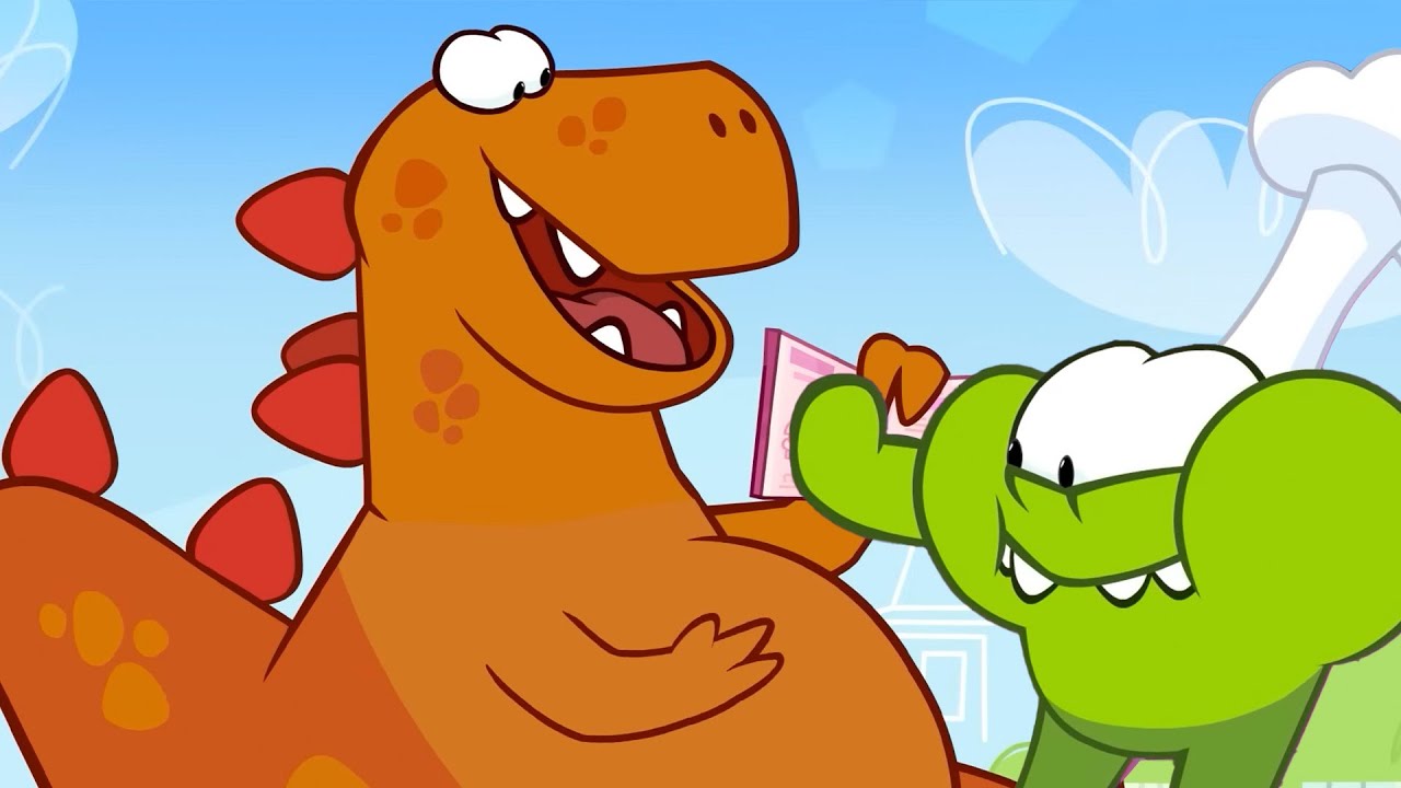 🦖 A 🦕 Big Meal 🍗 for a Hungry Dinosaur | Om Nom 🍬 Tasty Rescue | Cut the Rope 📺 Cartoons for Kids 😄