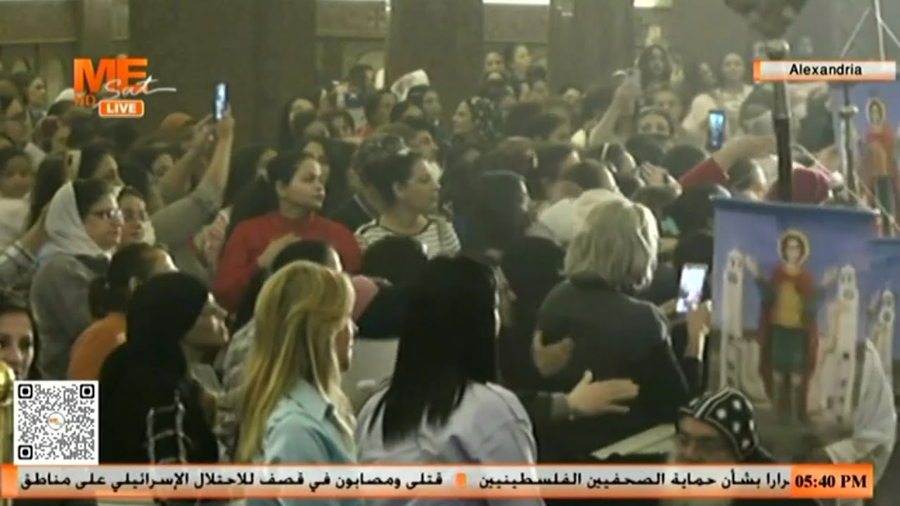الزفة والتمجيد في صلاة عشية عيد استشهاد مار مينا العجائبي من ديره العامر بصحراء مريوط.