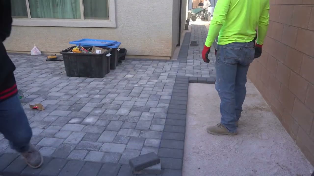 Pavers Turf with 2x2 in between Installed in 2 days!