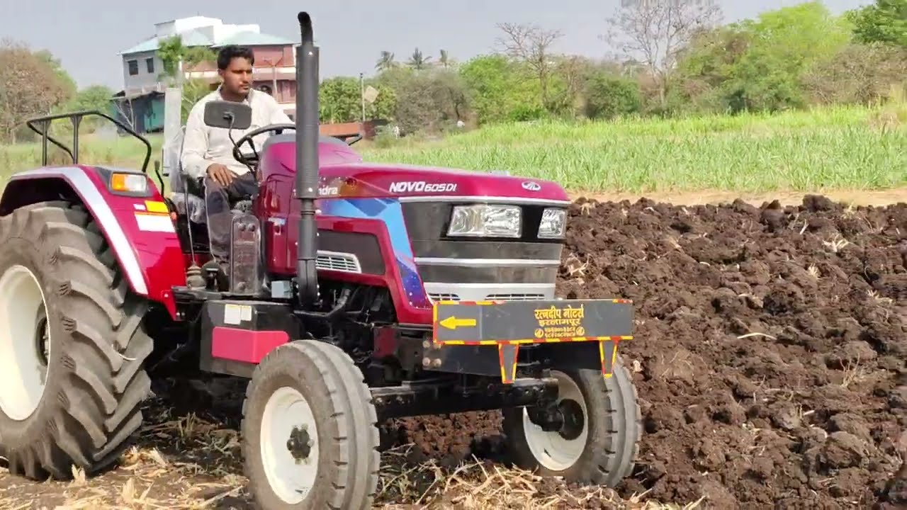 Mahindra Arjun 🚜 Novo crdi 605 with Lemken Plough Hard soil Powerful engine #farming #agriculture