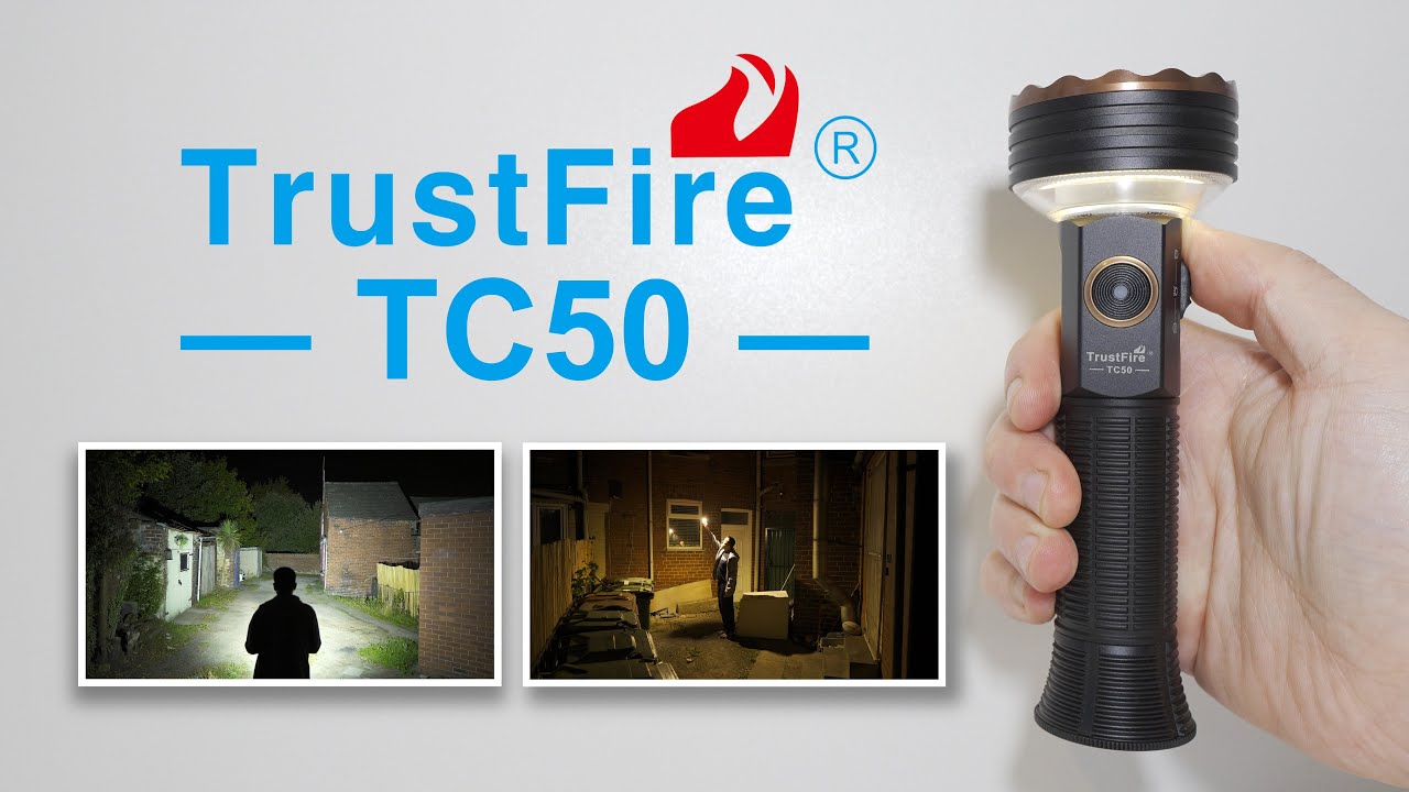 TrustFire TC50 - 5100 lumens Floodlight, 500m Spotlight & 1000 lumens Lantern - Type-C rechargeable