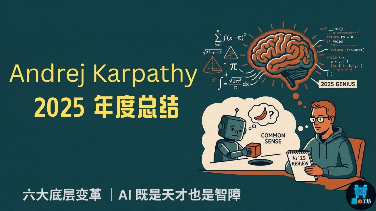 AI 大神 Karpathy #2025 #年度总结：#ai 六大底层变革 | AI 既是天才也是智障 | #openai #claude #cursor #vibecoding #gemini