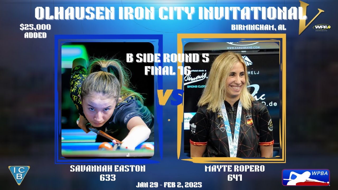 WPBA Olhausen Iron City Invitational V - Savannah Easton vs Mayte Ropero