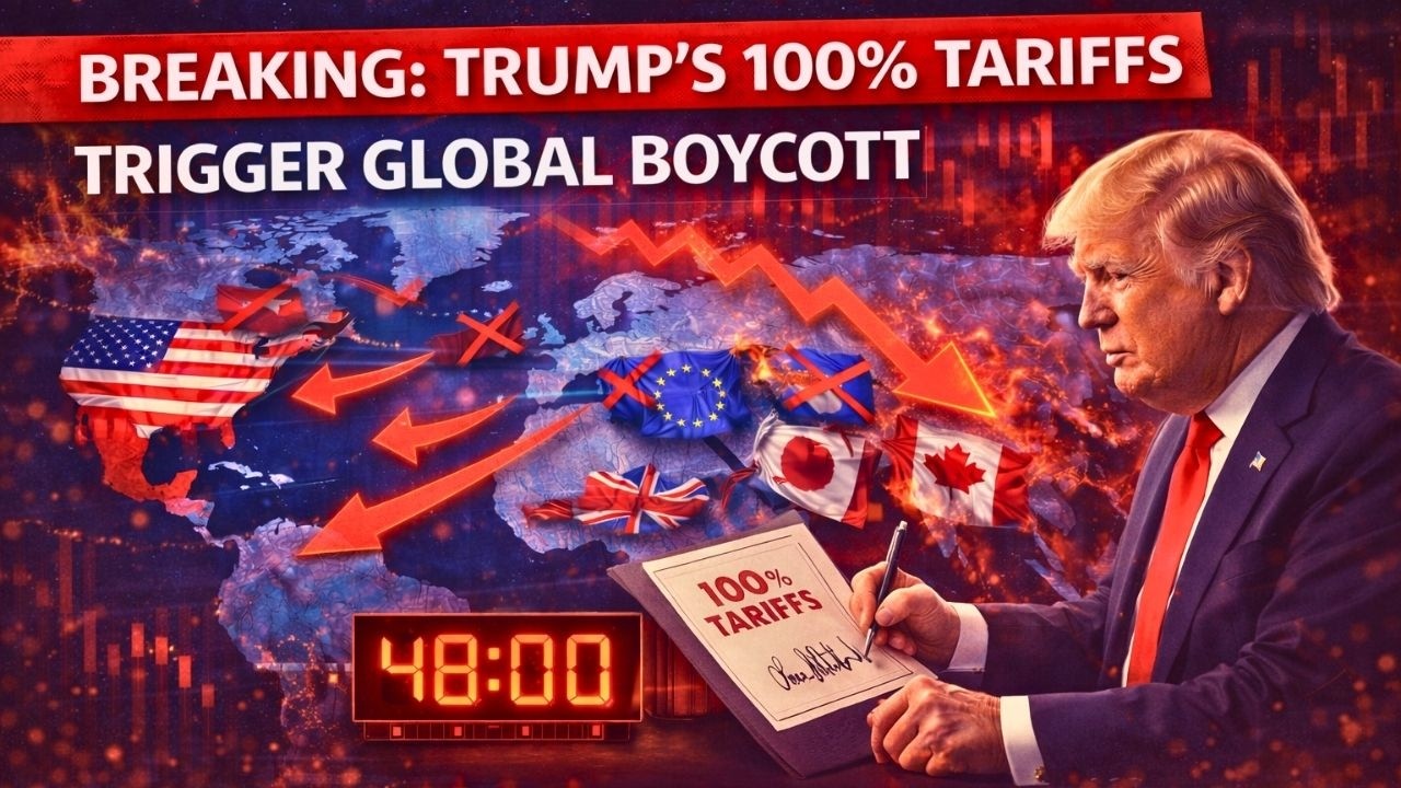 BREAKING: 100% Tariffs in 48 Hours — Global Boycott Against US Begins