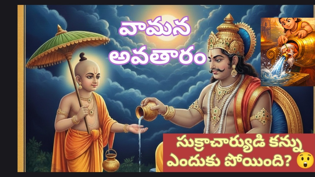  Vamana Avatar Story in Telugu| సుక్రాచార్యుడు కంటికి గాయం ఎలా జరిగింది 😲 | Vamana Avataram