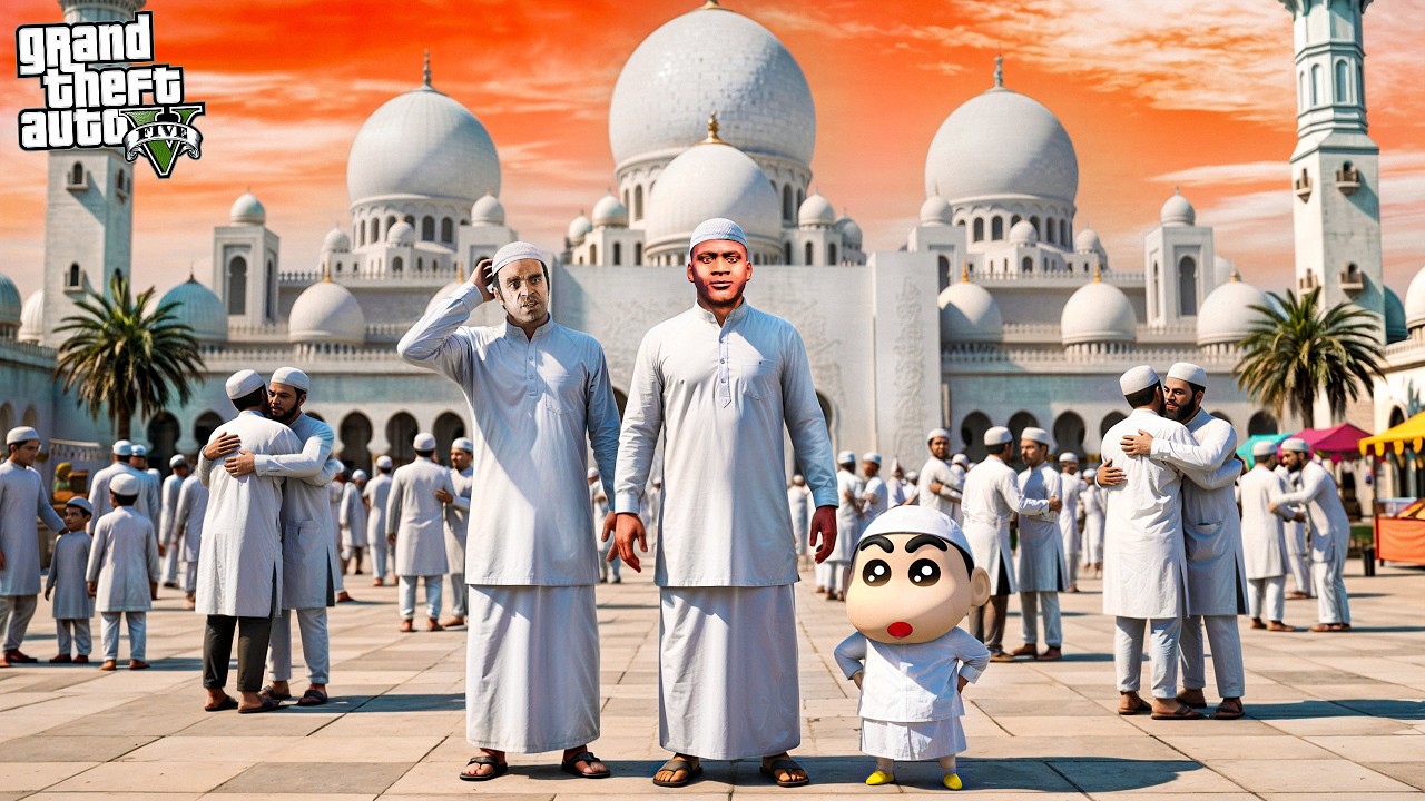 Franklin & Shinchan Celebrate Eid with Family! 🌙😱 | GTA 5 Malayalam