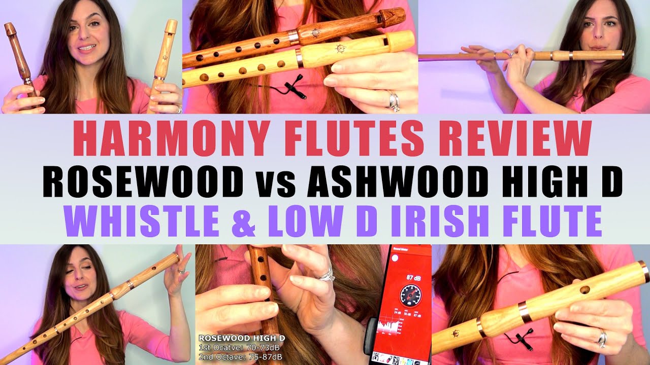 HARMONY FLUTES - Rosewood High D vs Ashwood High D | Low D Irish Flute | REVIEW @harmonyflutemirra