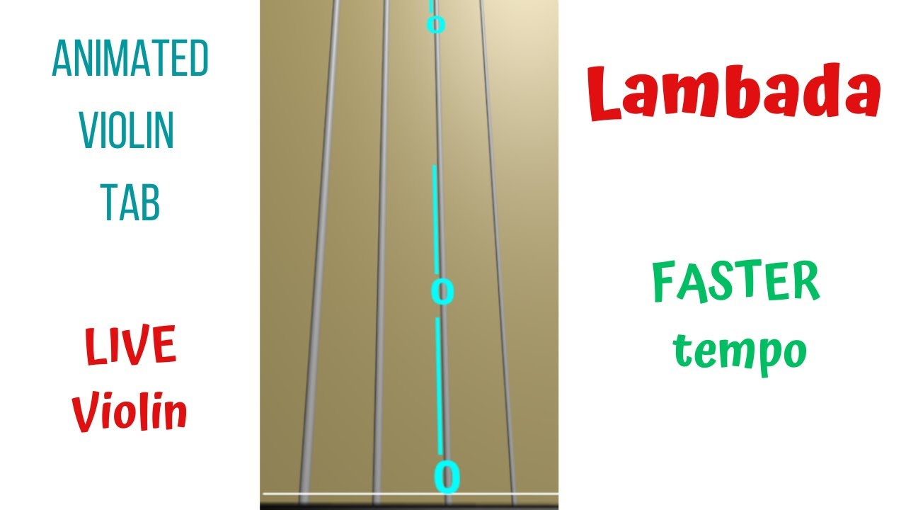 LAMBADA 💃by Kaoma | LIVE Violin Cover with Animated TAB | FASTER tempo | Play Along Practice