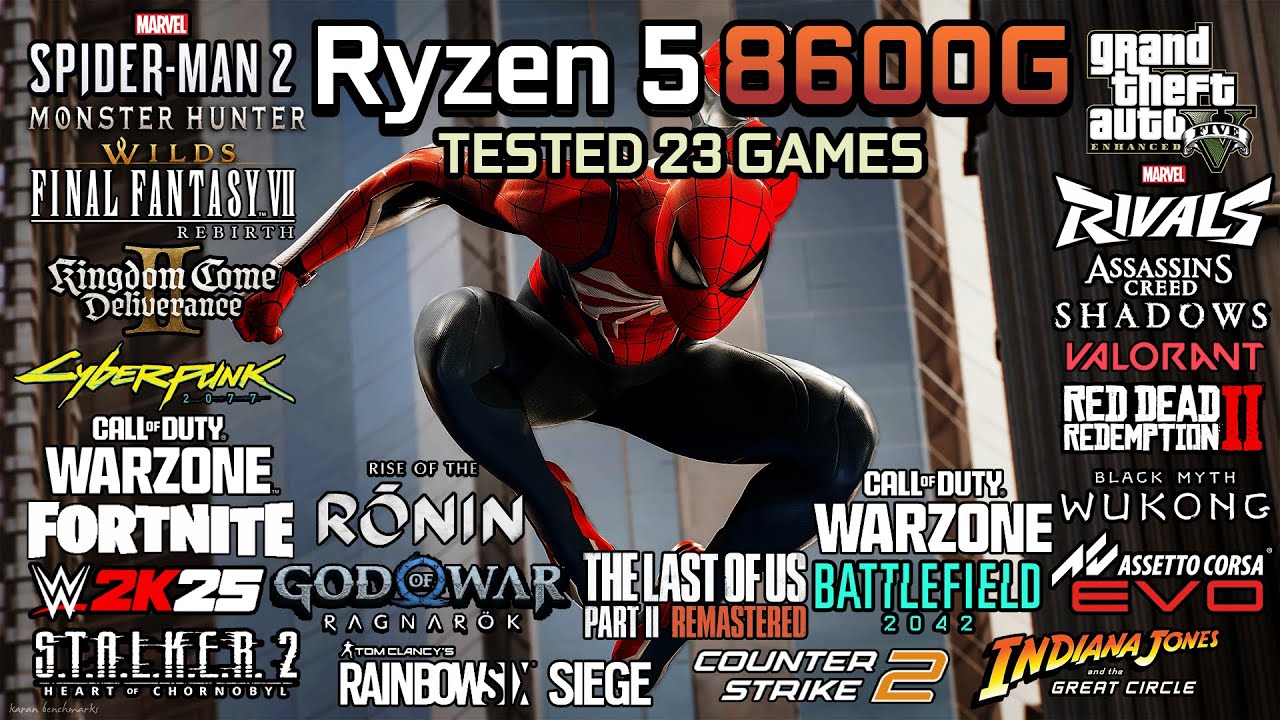 Ryzen 5 8600G in 2025 : Test in 23 Games - Gaming Test in 2025
