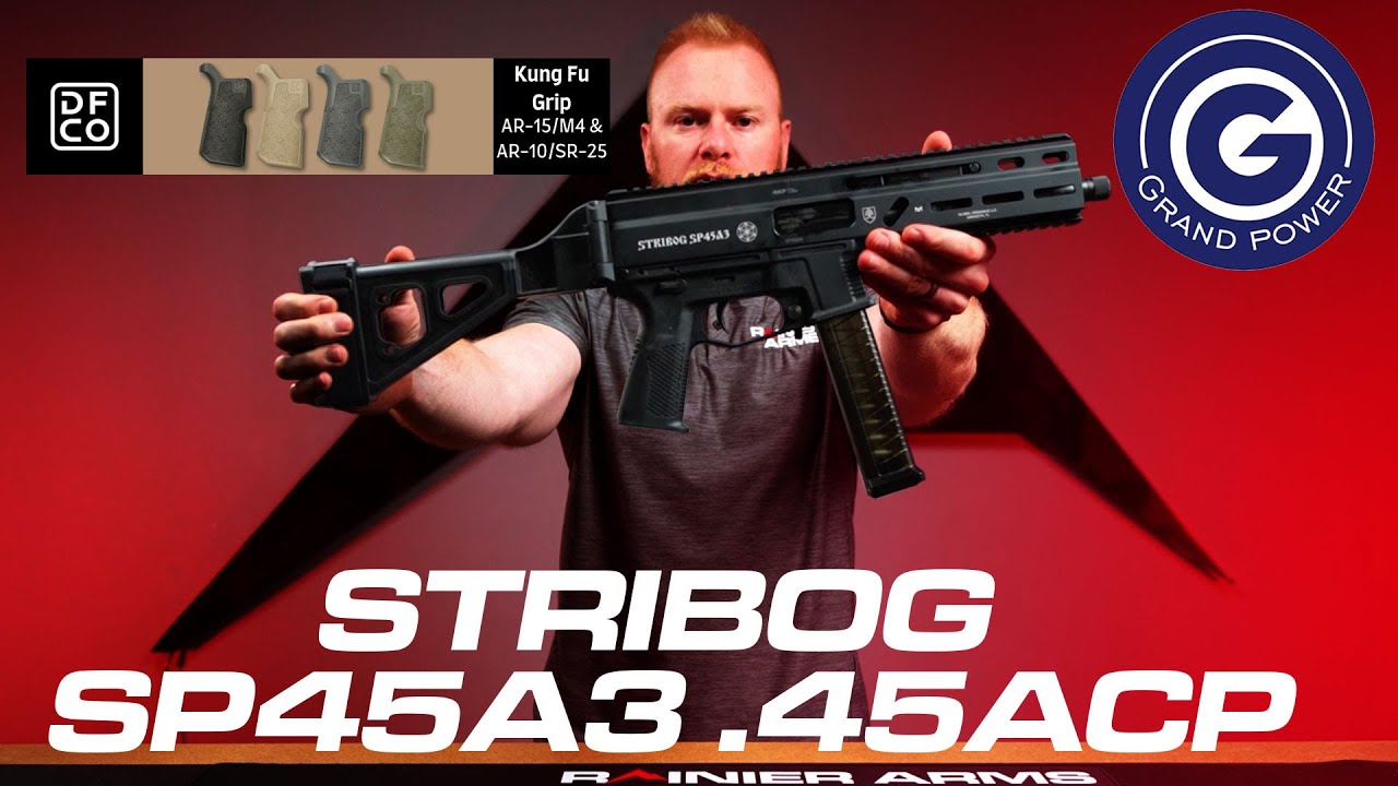 New Products With The Grand Power Stribog SP45A3 .45ACP and Die Free Co. Colored Kung Fu Grips