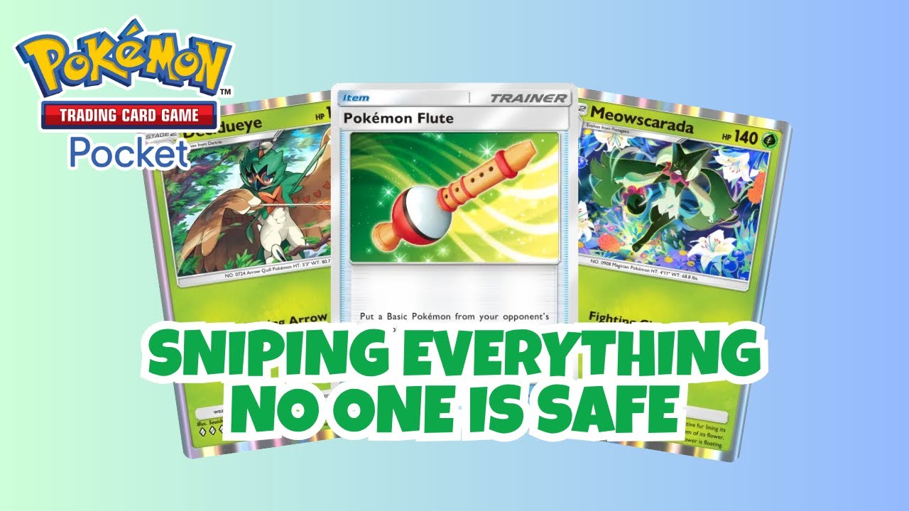 SNIPE MASTER DECK! 🌿 Meowscarada + Decidueye Combo with Pok&eacute;mon Flute Control!