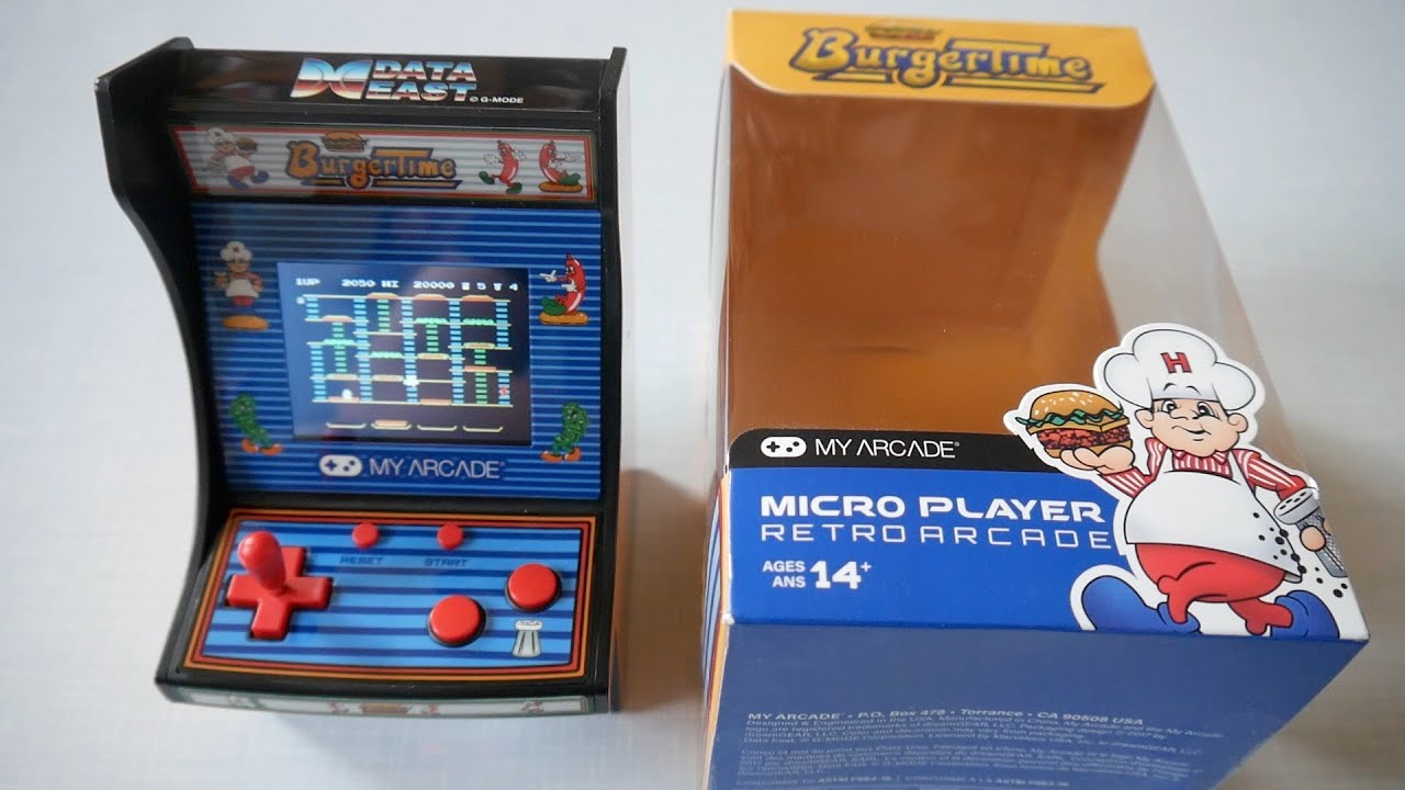 6 Zoll Collectible Retro Arcade Burger Time Micro Player von Data East für 35 Euro 🍔 Unboxing Video