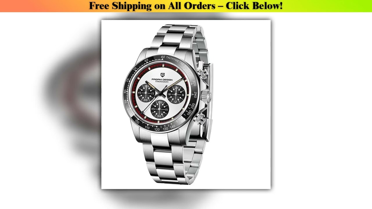 PAGANI DESIGN 2024 New Men Quartz Wristwatch Fashion Ceramic Bezel Chronograph Stopwatch