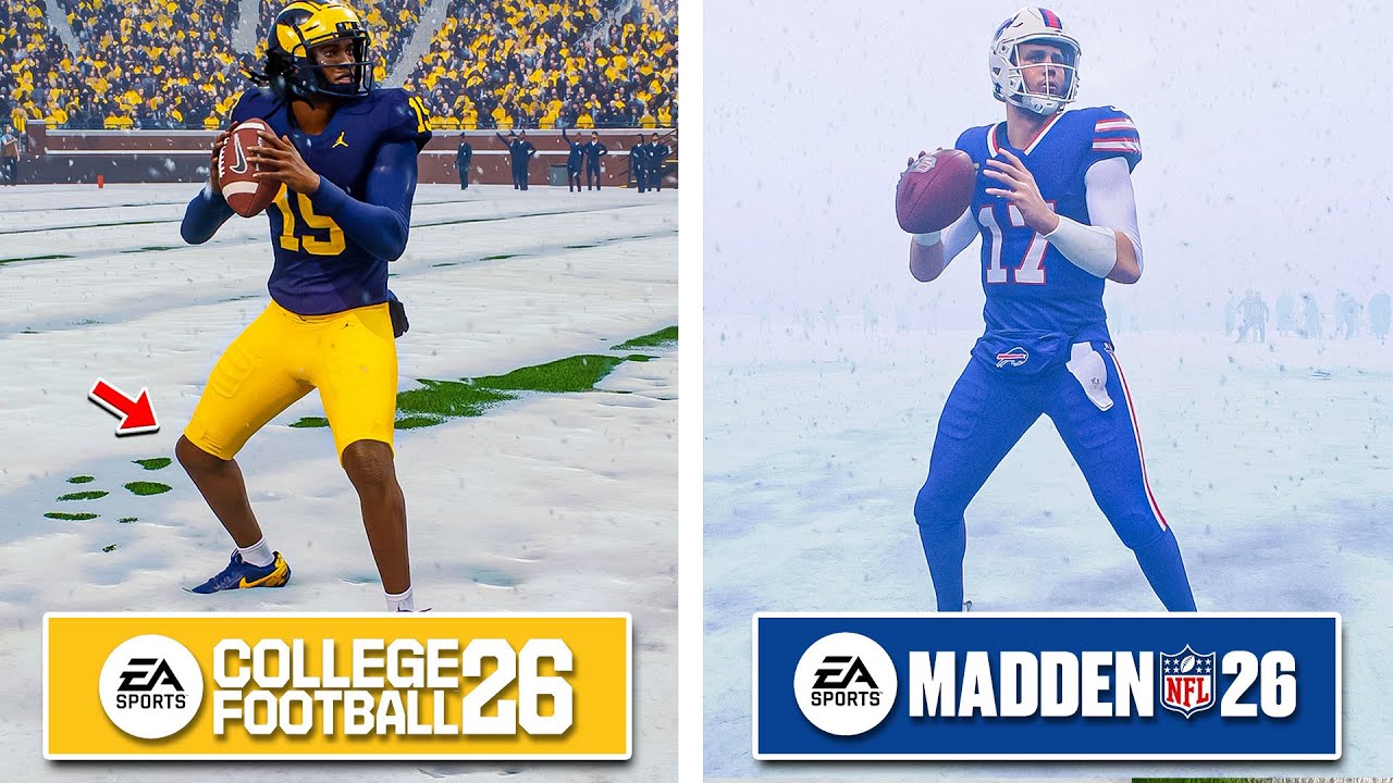 College Football 26 против Madden 26 — бок о бок