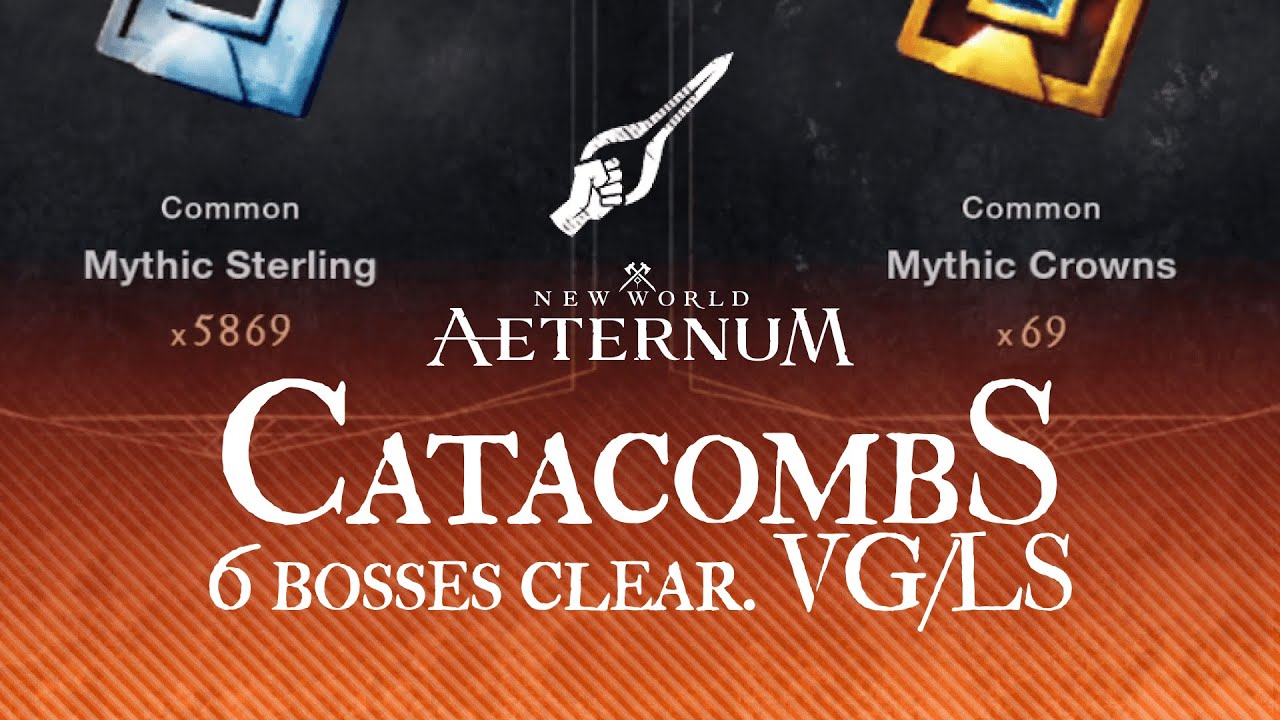 Catacombs 6 Bosses Clear run gameplay. Lifestaff/VG POV. New World Aeternum Season 10.