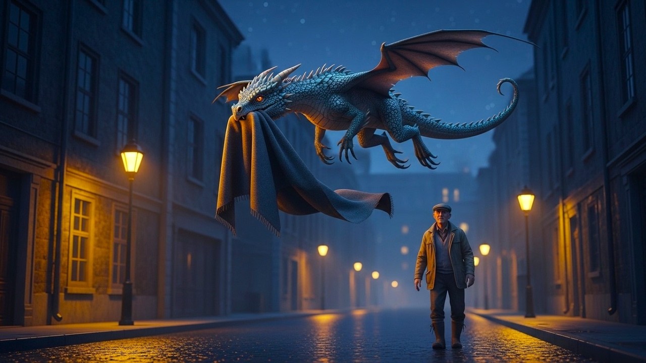 A Dragon Hatchling Kept Stealing Blankets from an Old Man’s Balcony—Until He Followed It One Evening