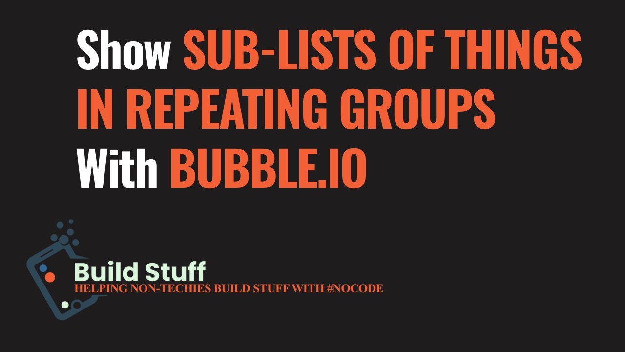 Simple HACK to show a list of things in a bubble.io repeating group