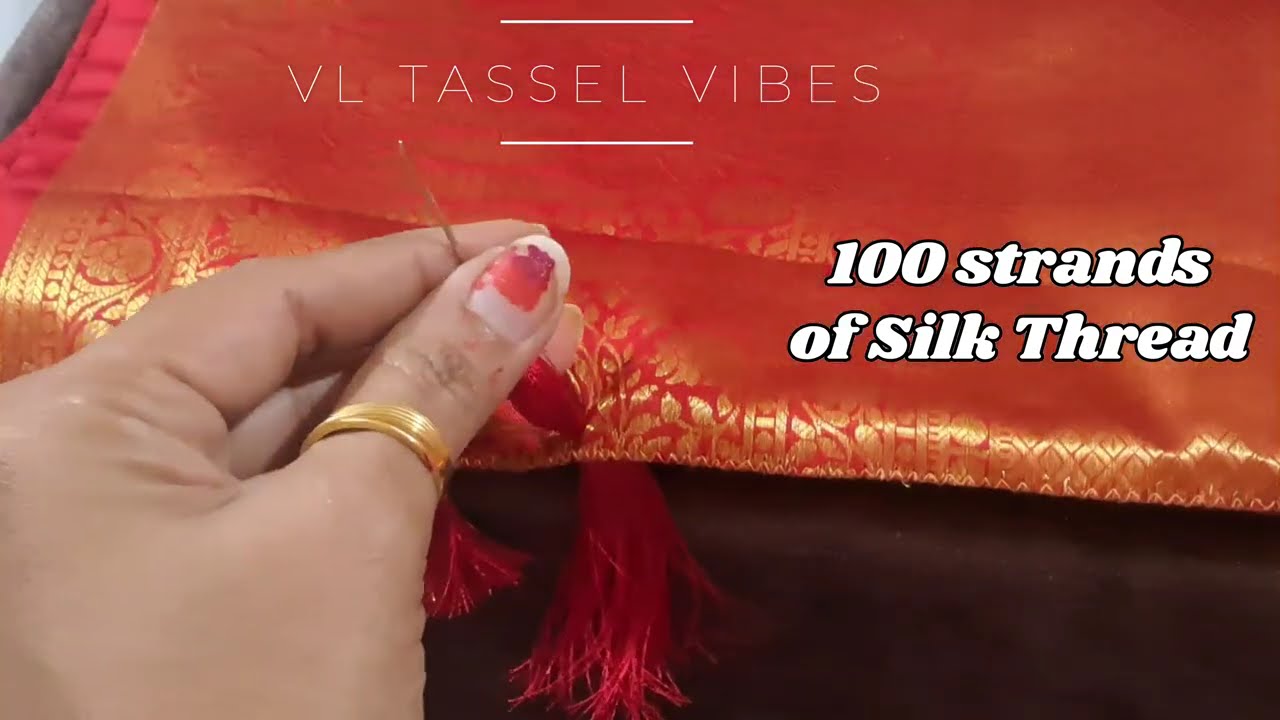 Red Saree Tassel Magic || Simple Tassel Making || Step by Step ||VL Tassel Vibes#simplelatkan#viral