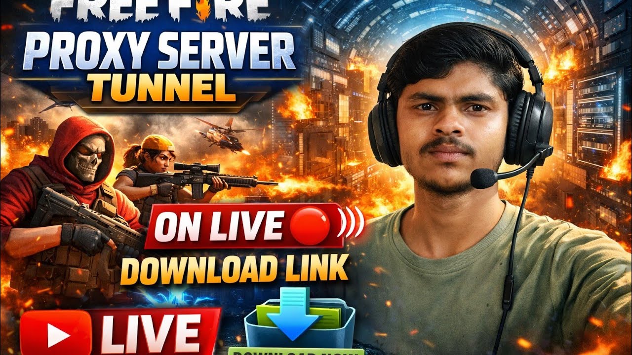 FREE FIRE PROXY SERVER TUNNEL 🔥 | LIVE DOWNLOAD LINK | 100% WORKING download link dricription check