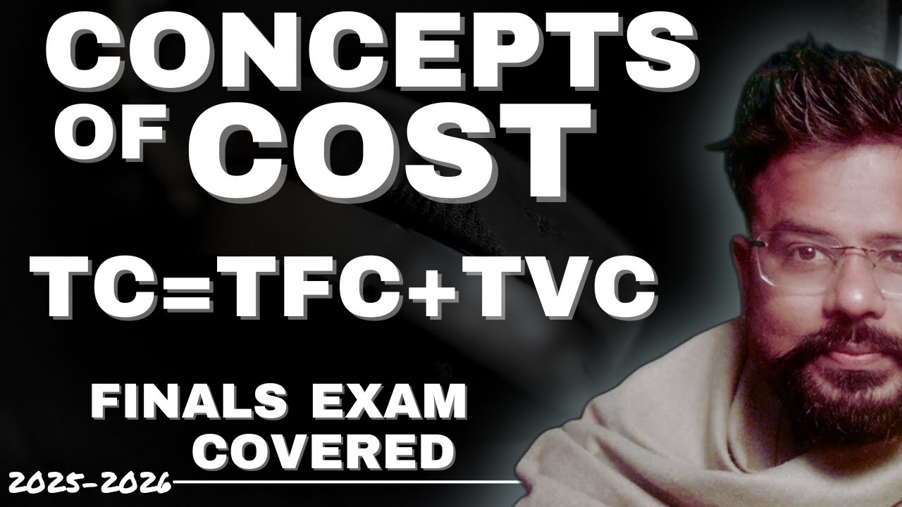 Class 11 Microeconomics | Concepts of Cost | TC TVC TFC Explained | Final Exam Revision