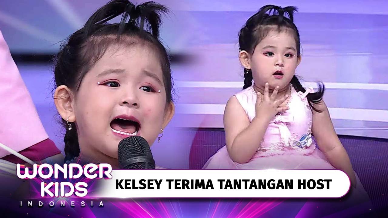 Keren!! Kelsey Terima Tantangan Host Naikin Tangga Nada | Wonder Kids Indonesia
