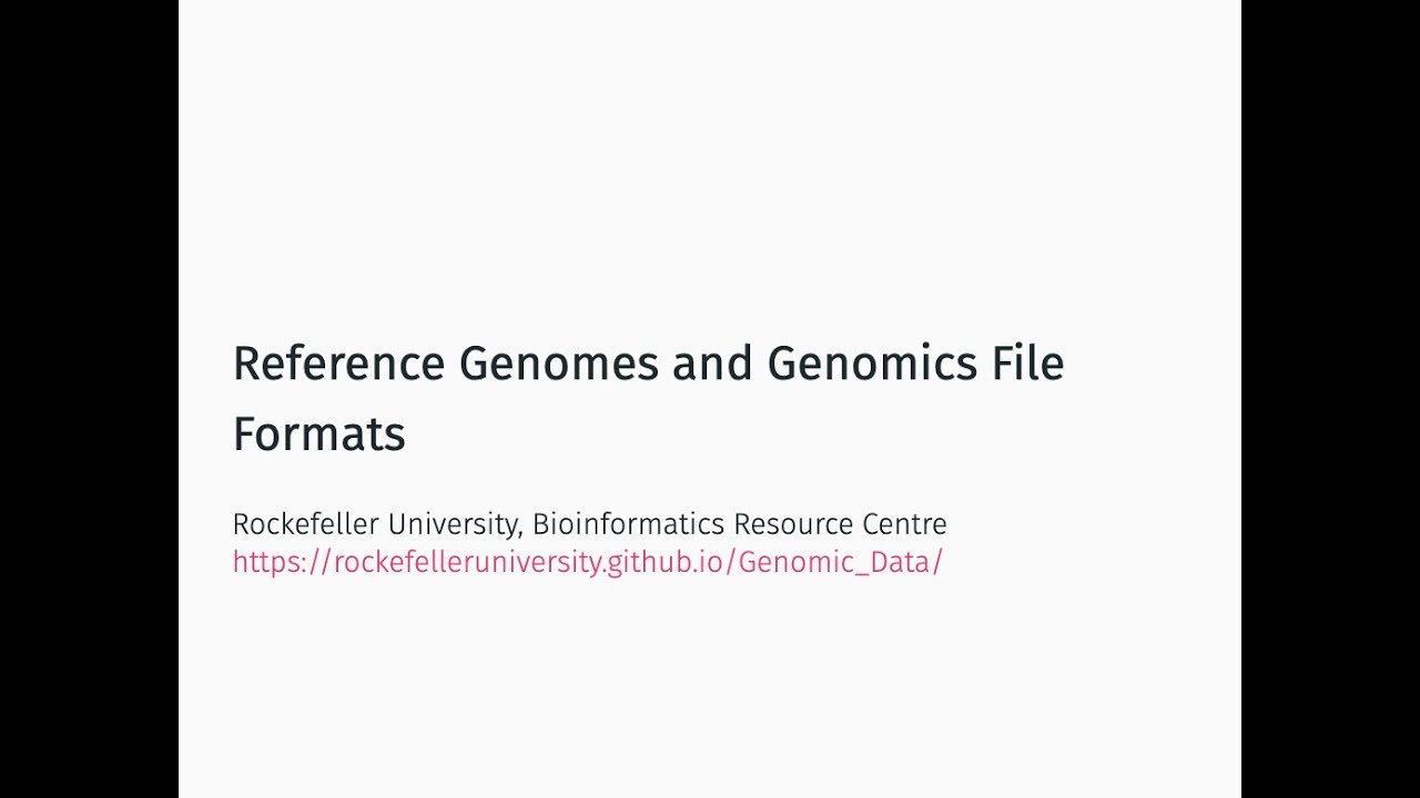 Genomic File Formats and Data Repositories