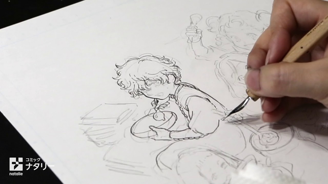 白浜鴎「とんがり帽子のアトリエ」作画動画（ペン入れ編①）