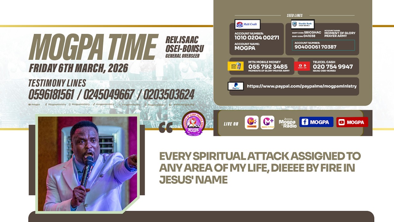 OVERCOMING THE ATTACKS OF THE ENEMY || MOGPA TIME WITH REV O B || 06 - 03 - 2026