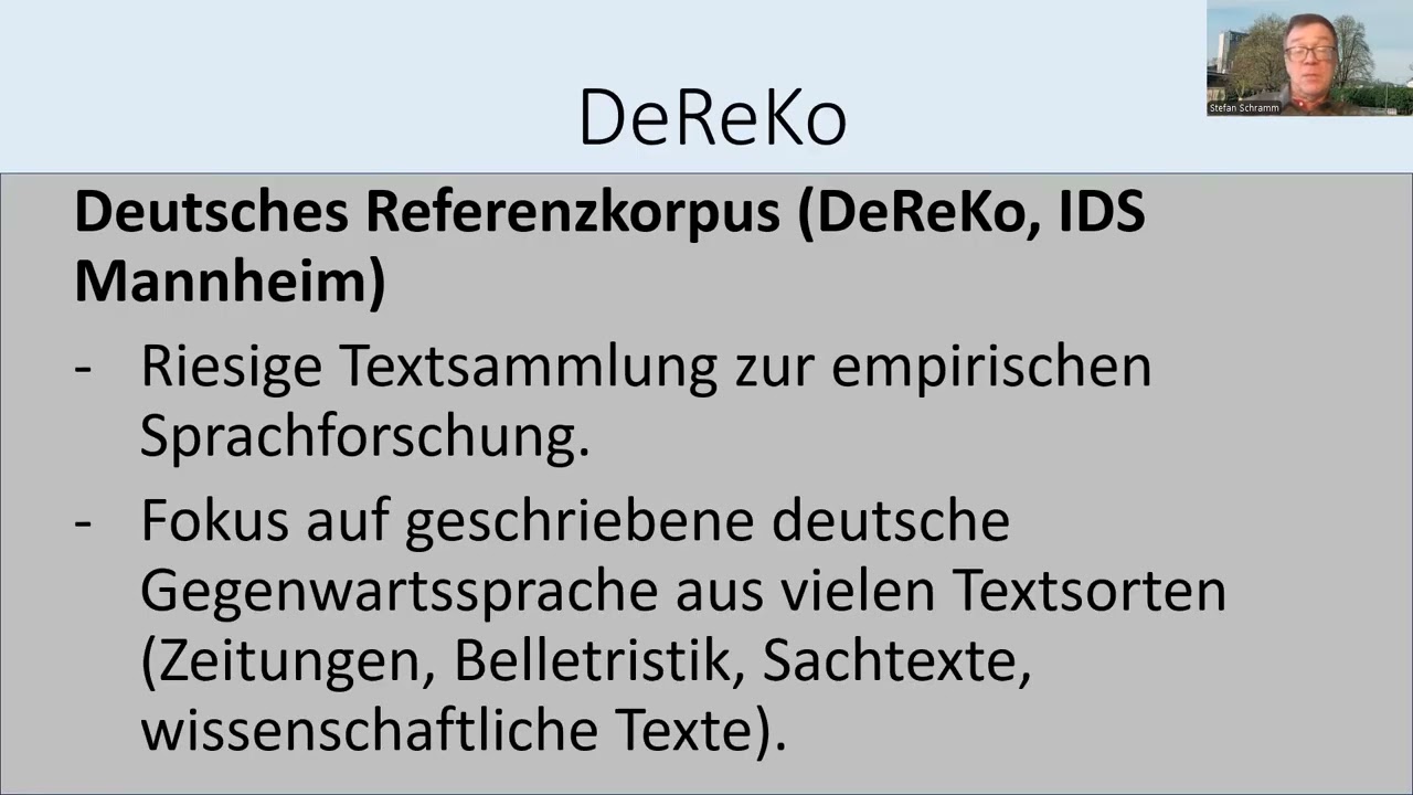 Deutsch - Lernhilfen - deutsche Sprachkorpora