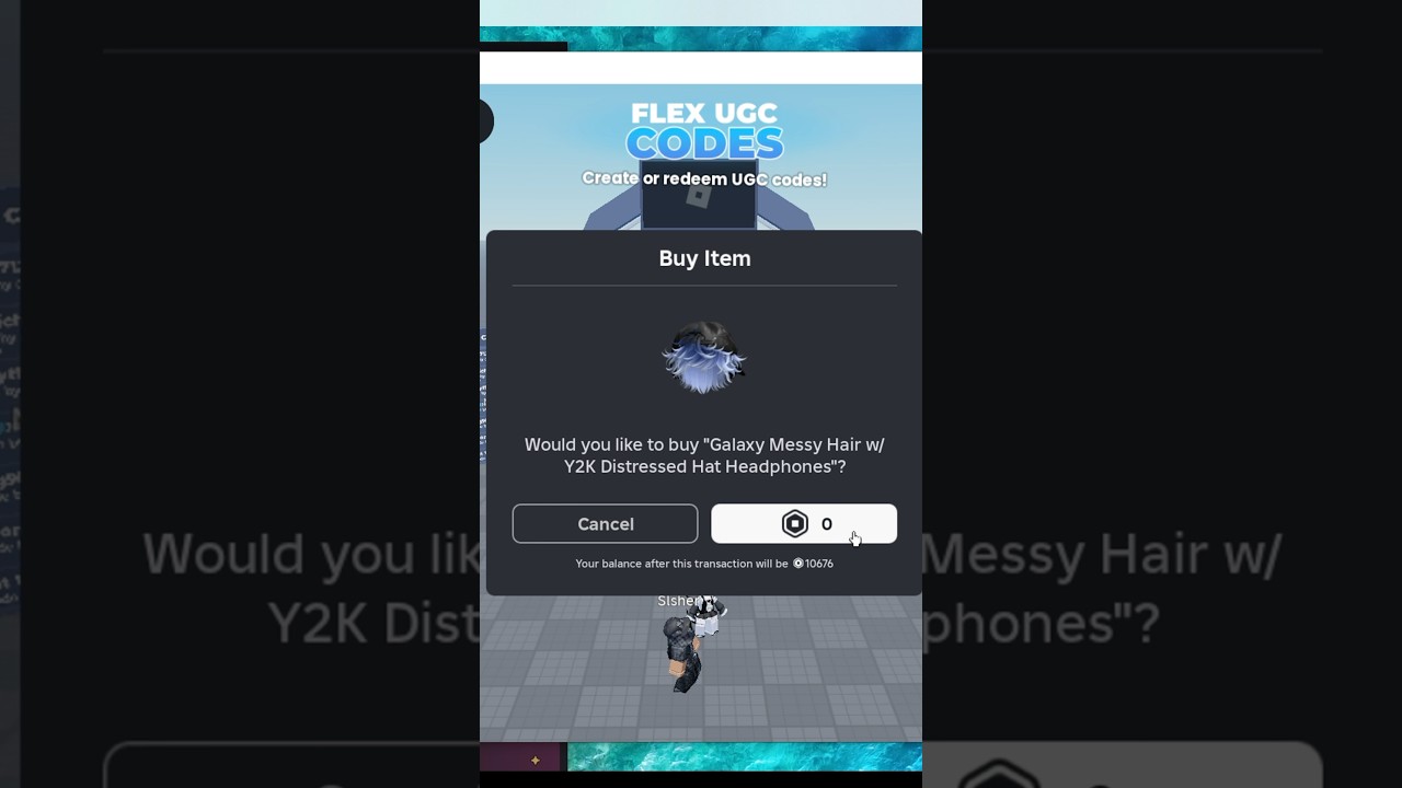 SNIPED #420/800 Galaxy Messy Hair #recommended #roblox #freeugclimiteds #flexugccodes #flex #sniped
