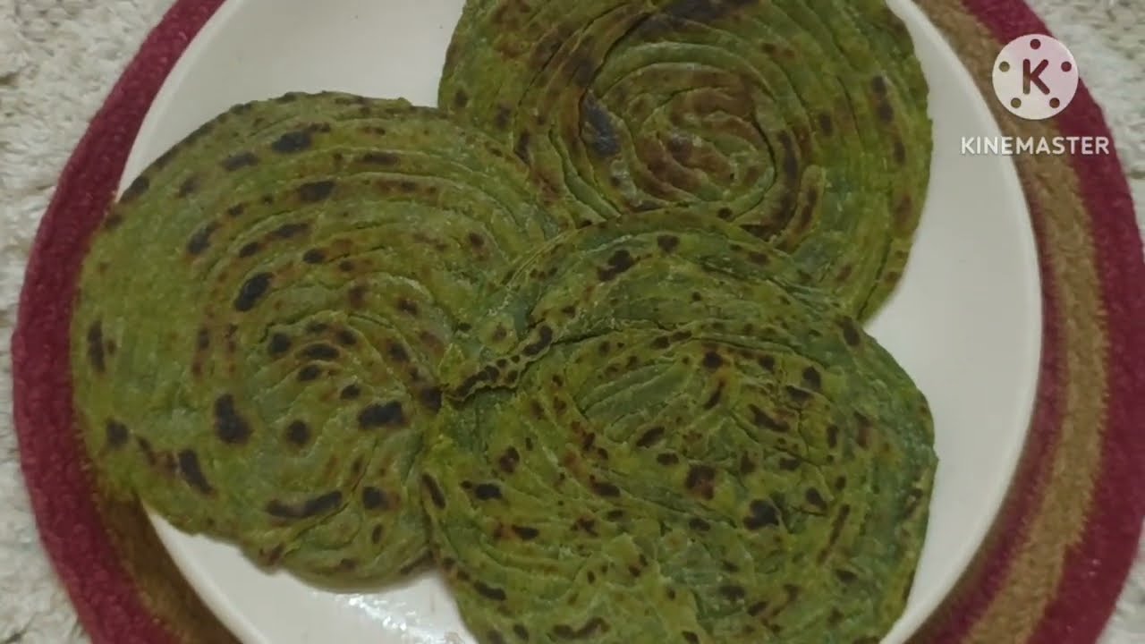 Palak lachha Paratha recipe.Healthy,tasty and crispy paratha recipe.lachha Paratha 