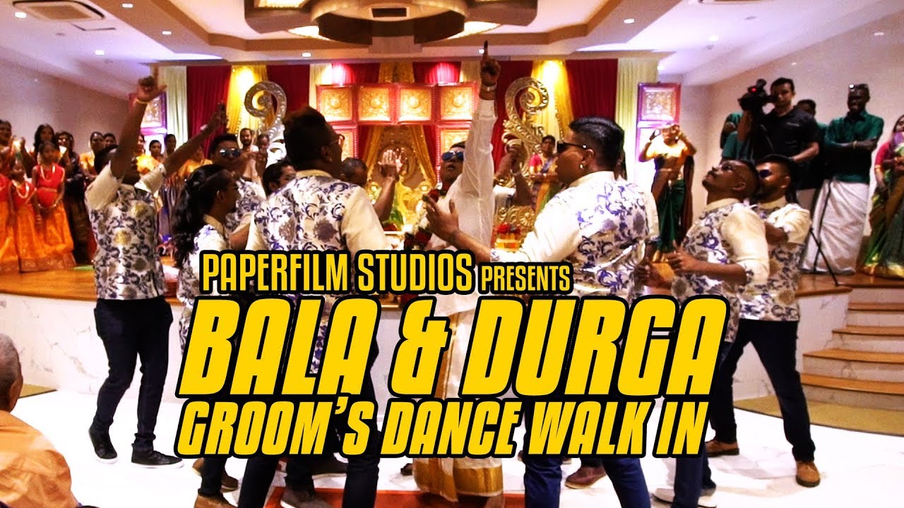 Bala & Durga Groom's Dance Entrance | Singapore Indian Wedding Cinematography