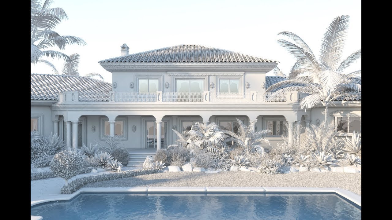 Exterior lighting with V-Ray Sun