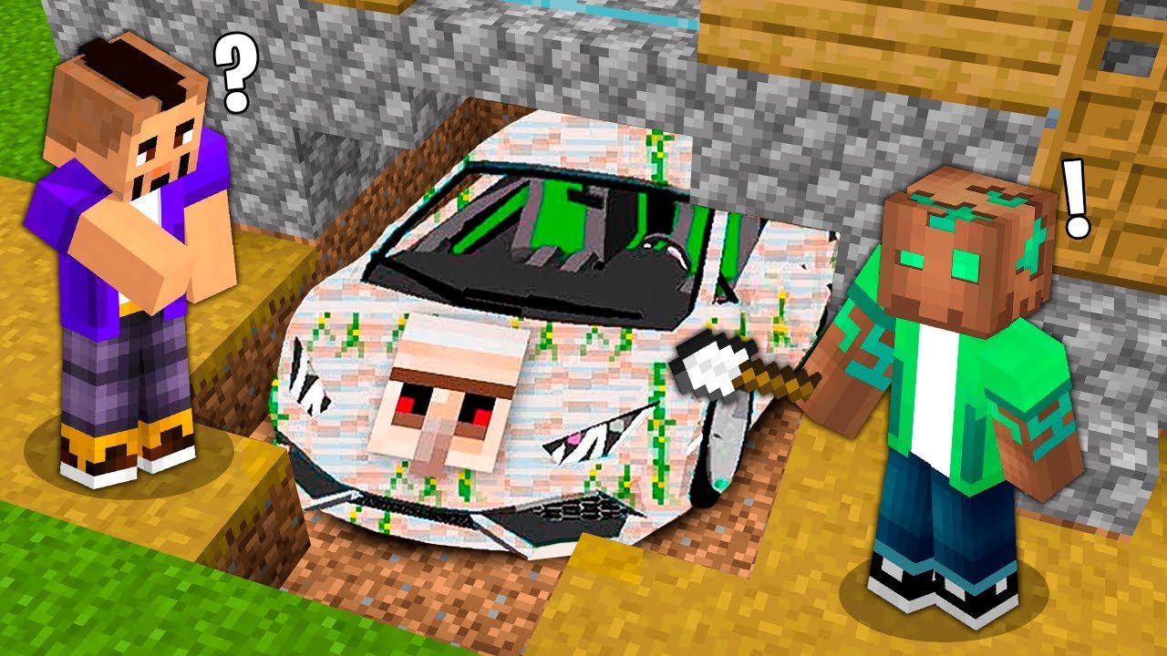 Encontré un COCHE ROBADO Bajo la Casa en Minecraft!