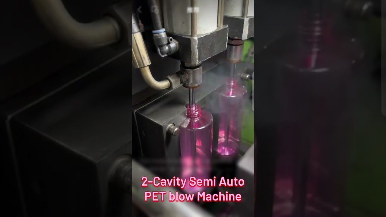 2-Cavity semi auto PET blow Machine 