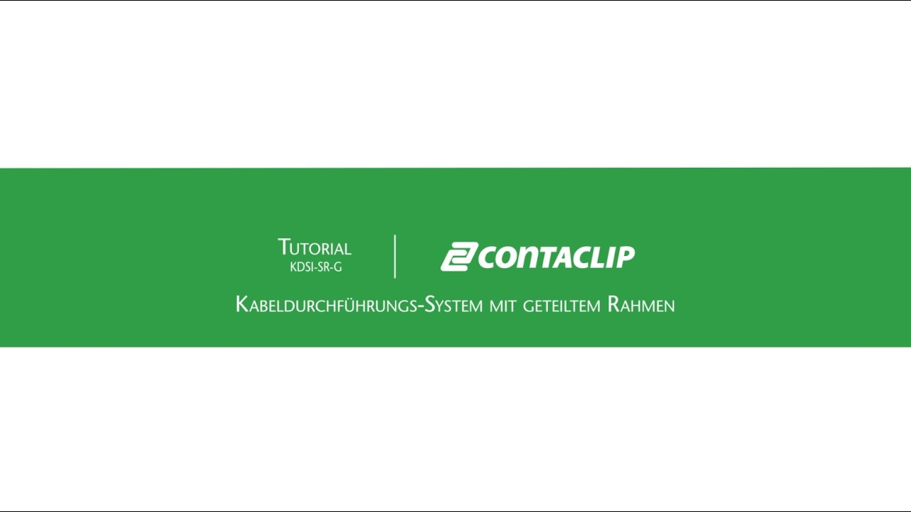 Tutorial KDSI-SR-G | Kabeldurchführungs-System mit geteiltem Rahmen