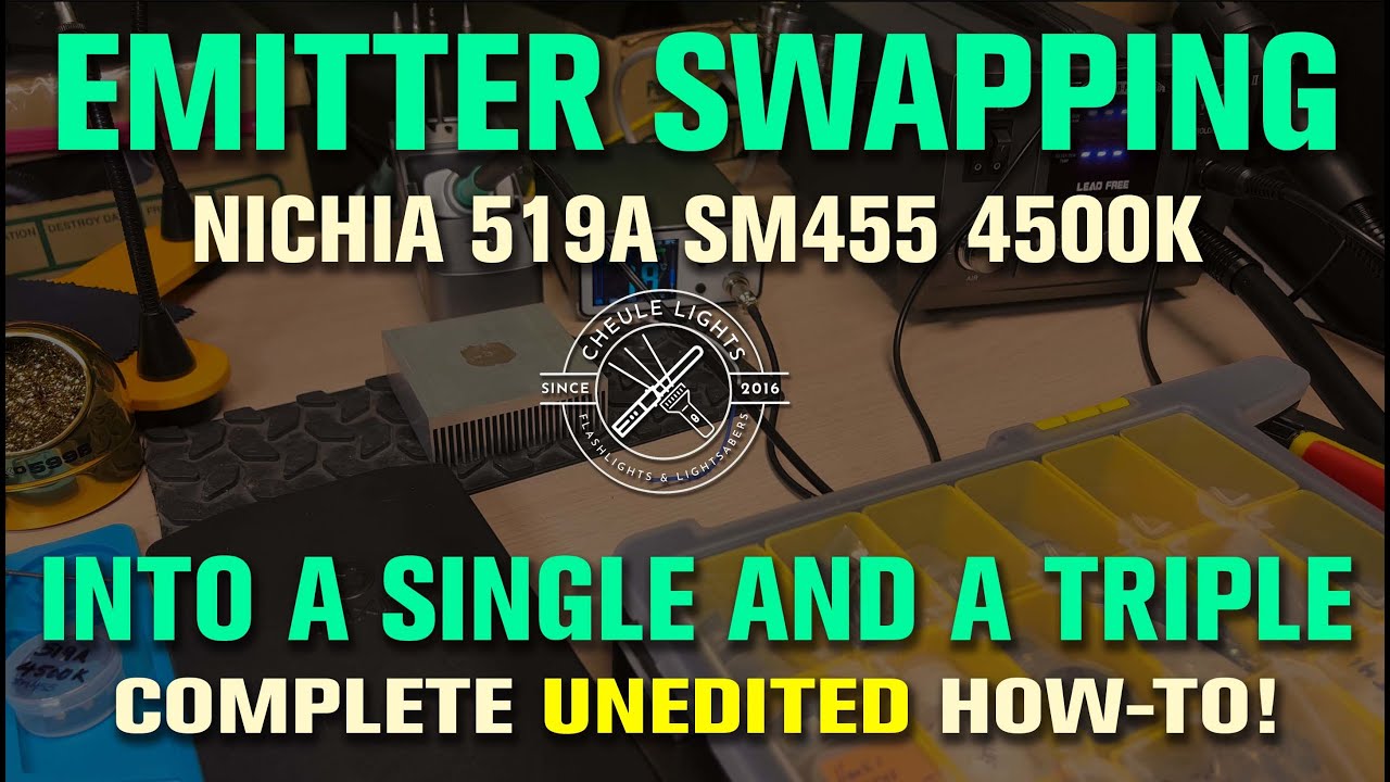 Flashlights 101 - Emitter swapping a flashlight! (RRT-01 and Carclo triple)