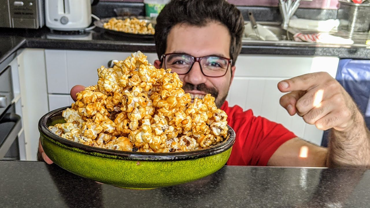 Caramel Popcorn | الفشار بالكراميل | شامية السينما | شيف شاهين