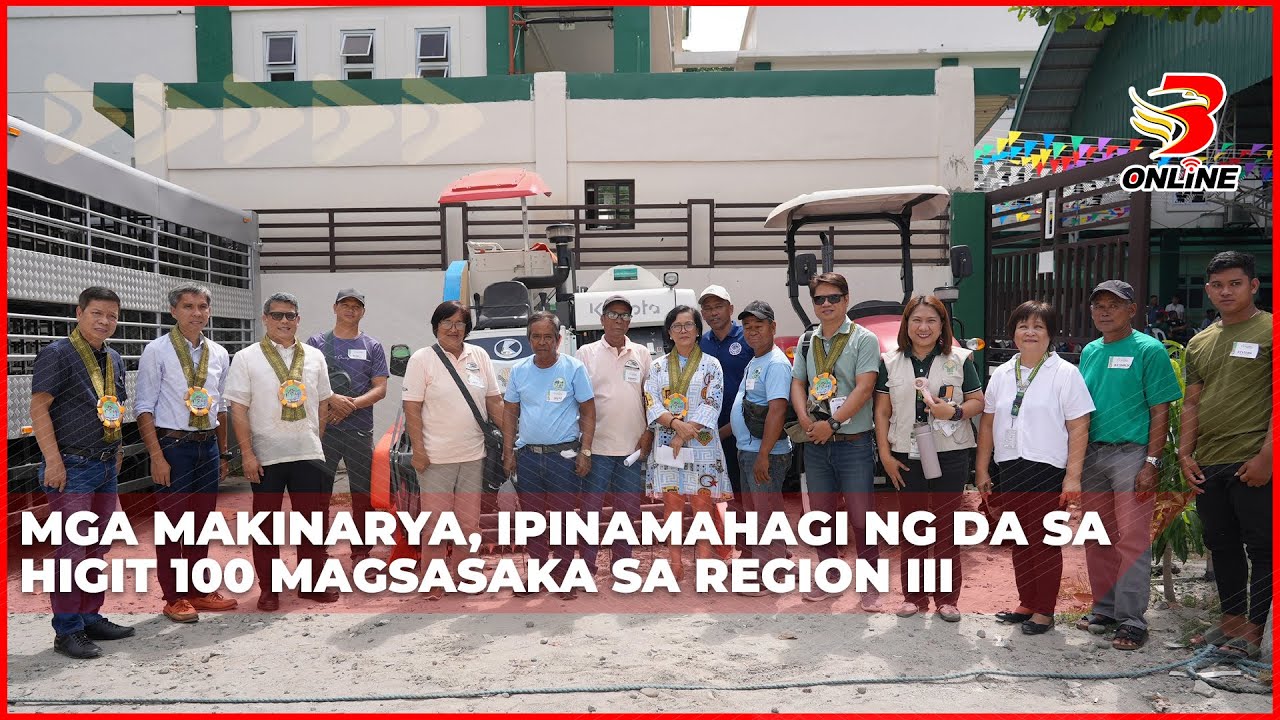 Mga makinarya, ipinamahagi ng DA sa higit 100 magsasaka sa Region III