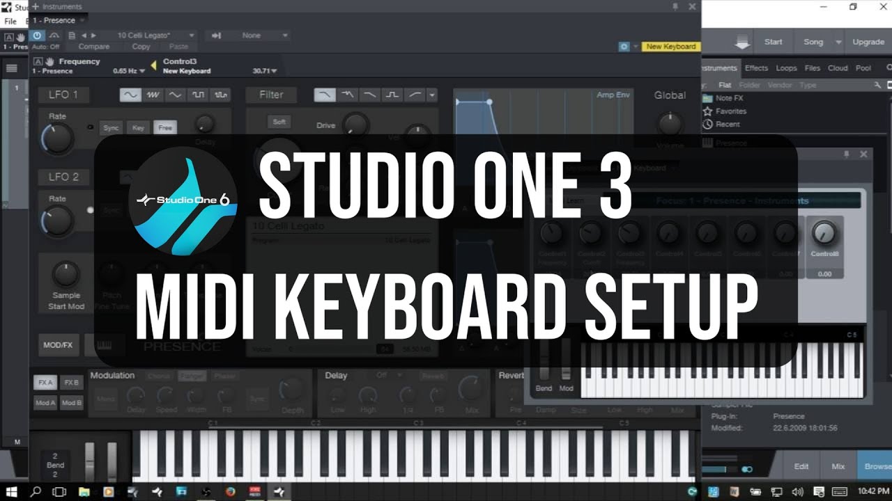 Изучите Studio One 3 | Настройка MIDI-клавиатуры &mdash; подробно