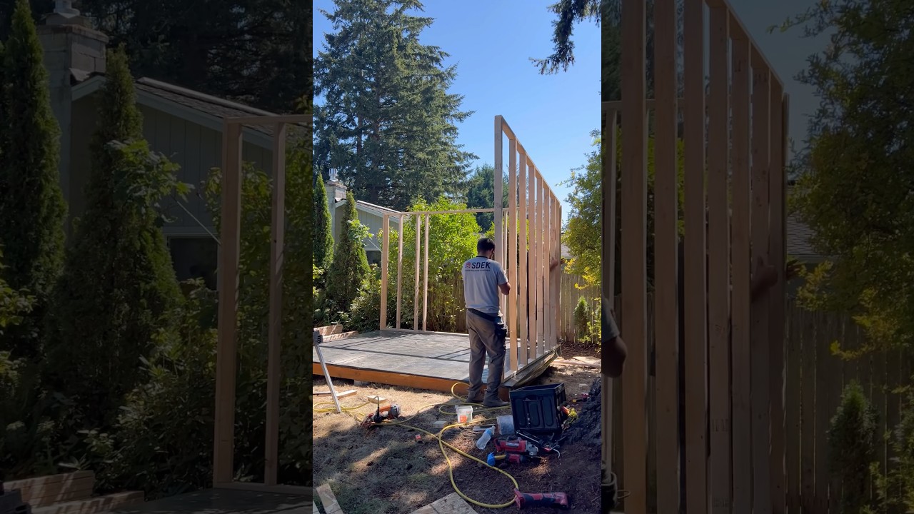 Backyard office 12&rsquo;x10&rsquo; #adu #backyardoffice #dadu #shed #workspace #barn #customshed #extensionroom