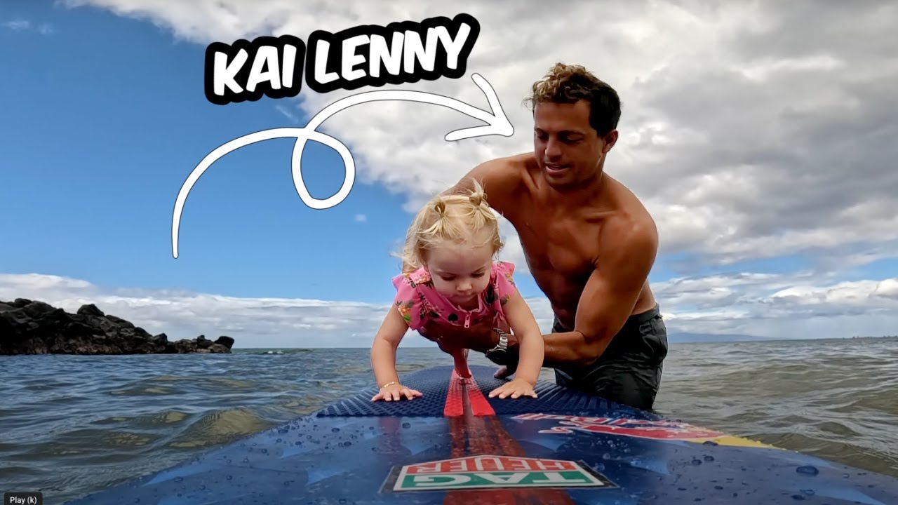 2 Year Old Surfs with Kai Lenny!
