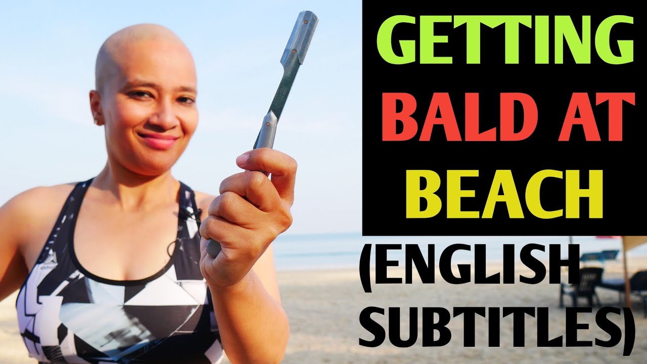Headshave at Goa vale beach pe after lockdown | Women haircut | Bald Girl | Mundan | Feedfit Richa